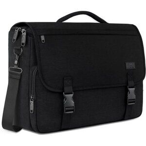 Mens Laptop Messenger Bag 15.6 Inch Water Resistant Work School Briefcase